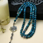 An Islamic heritage rosary made of high-quality natural Apatite.