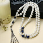 A 99-bead rosary made of natural seashells.