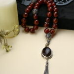 A special Liver Agate rosary with 33 pure beads.