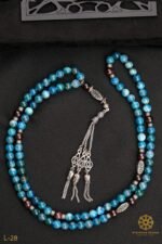 Rosary made of high quality natural apatite stone.