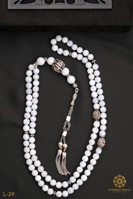 Rosary made of  natural Aquamarine stone