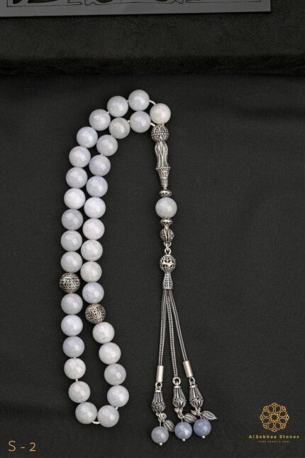 Rosary made of natural aquamarine stones