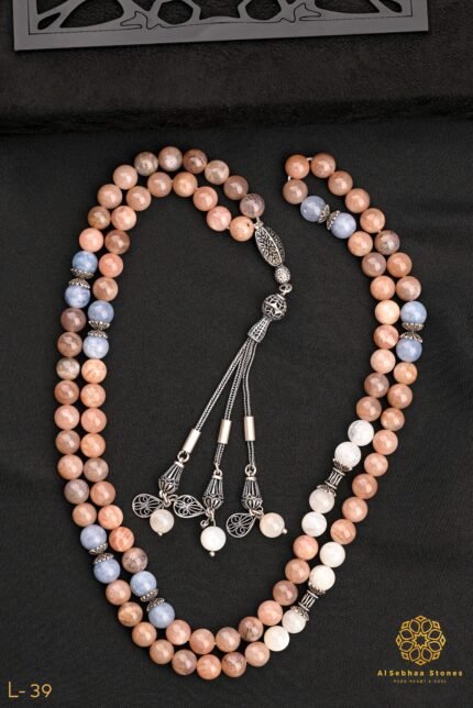 Rosary made of moonstone.