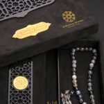 Ottoman rosary for agate lovers, a rosary made of 33 beads made of pure tree agate stone (Agate), size 10 mm , inlaid with Turkish silver . Caliber 925
