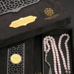 سبحة من حجر الروز كوارتز الطبيعي.