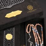 Rosary made of moonstone.