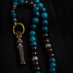 Rosary made of high quality natural apatite stone.