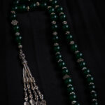 Ottoman Rosary Made of green agate.