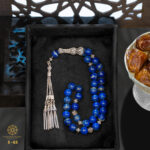 Rosary made of natural lapis lazuli.
