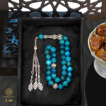 Rosary made of high-quality natural apatite stone.
