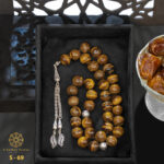 Rosary made of the distinctive Honey Gold Tiger Eye stone.